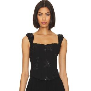 LPA Ivanna corset top in black